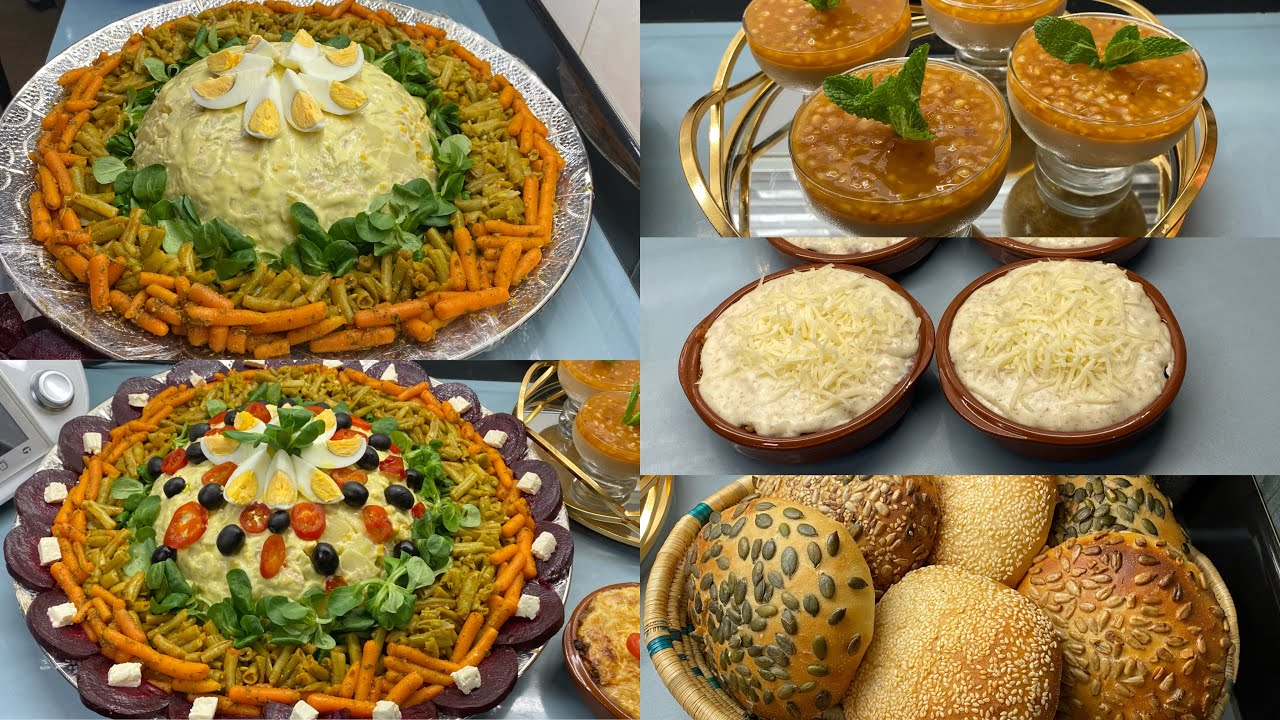 مكاين غير شهوات كلشي حاضر 🌙تحلية لعشاق القهوة خبز البذور 😉لازانيا 😋سلطة بالخضار 😋
