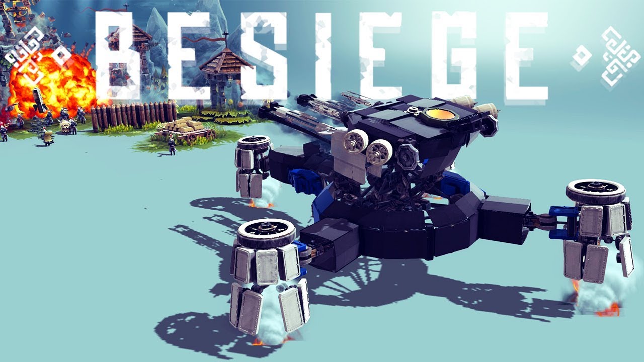 Besiege - Futuristic Hover Tank, Real Grappling Hook & The Best Helicopter - Besiege Best Creations