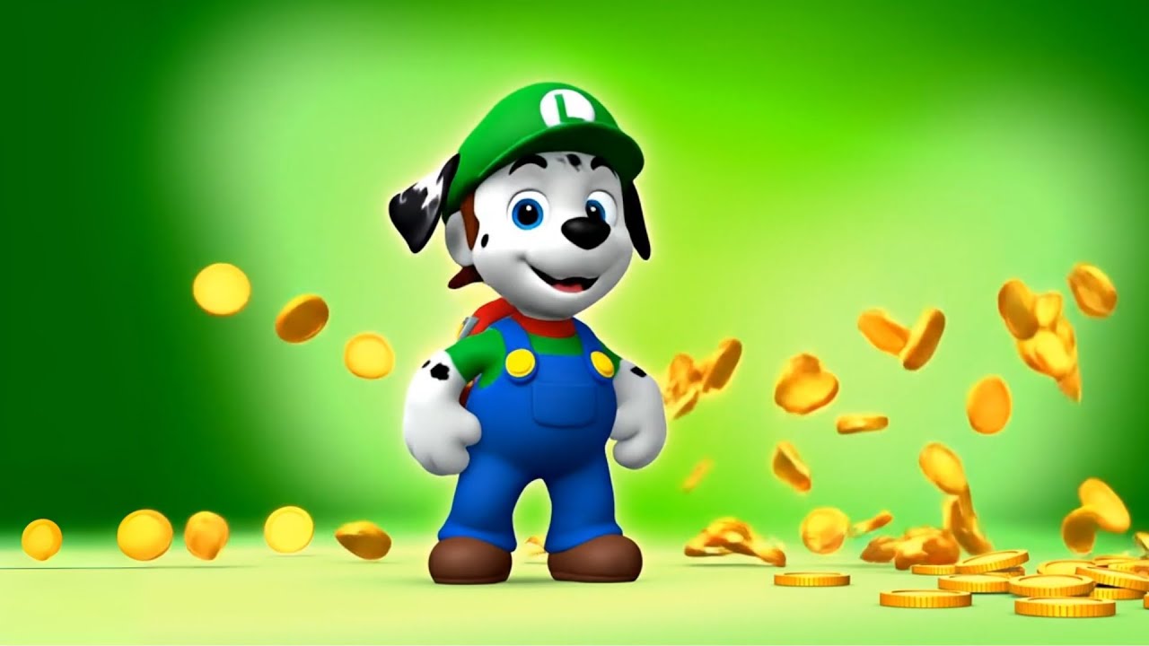 Transformação Super Mario da Patrulha Canina 🎵🍄 Músicas da Patrulha Canina