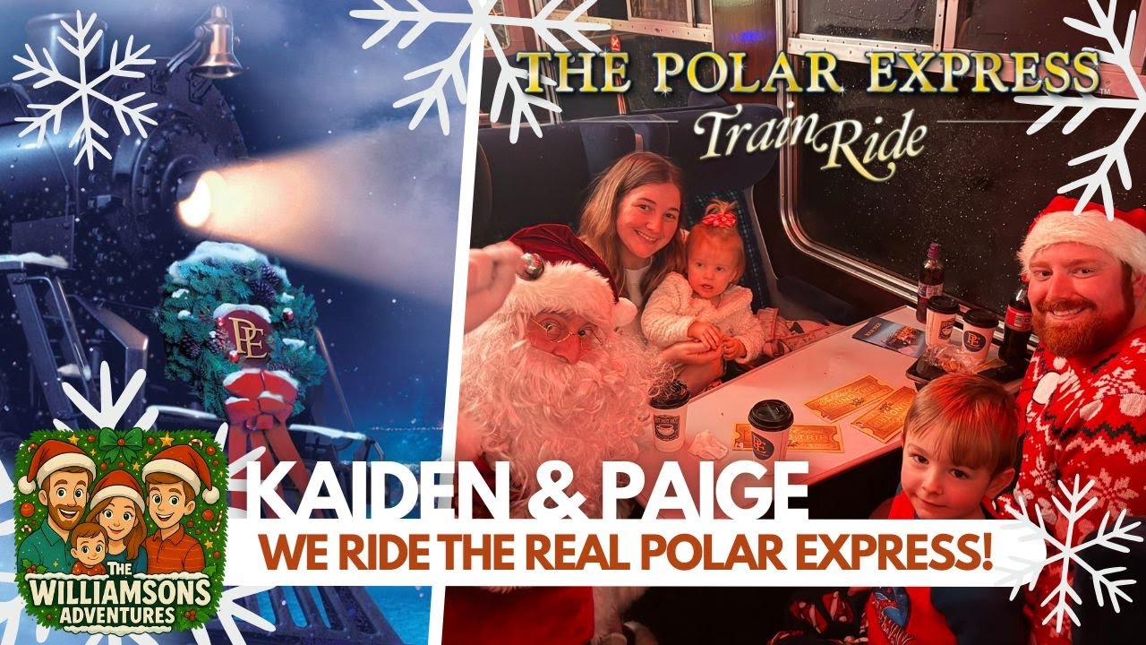 We Ride The REAL Polar Express! 🚂🎄 Hot Chocolate, Cookies & Santa on the Train!