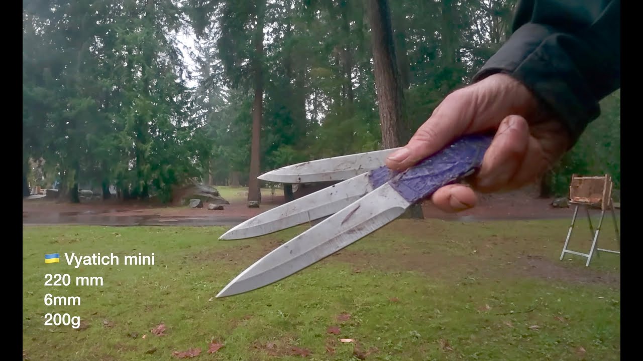 My favorite throwing knives: Vyatich Mini - Nozhtop Ukraine. Instinctive knifethrowing December 2025