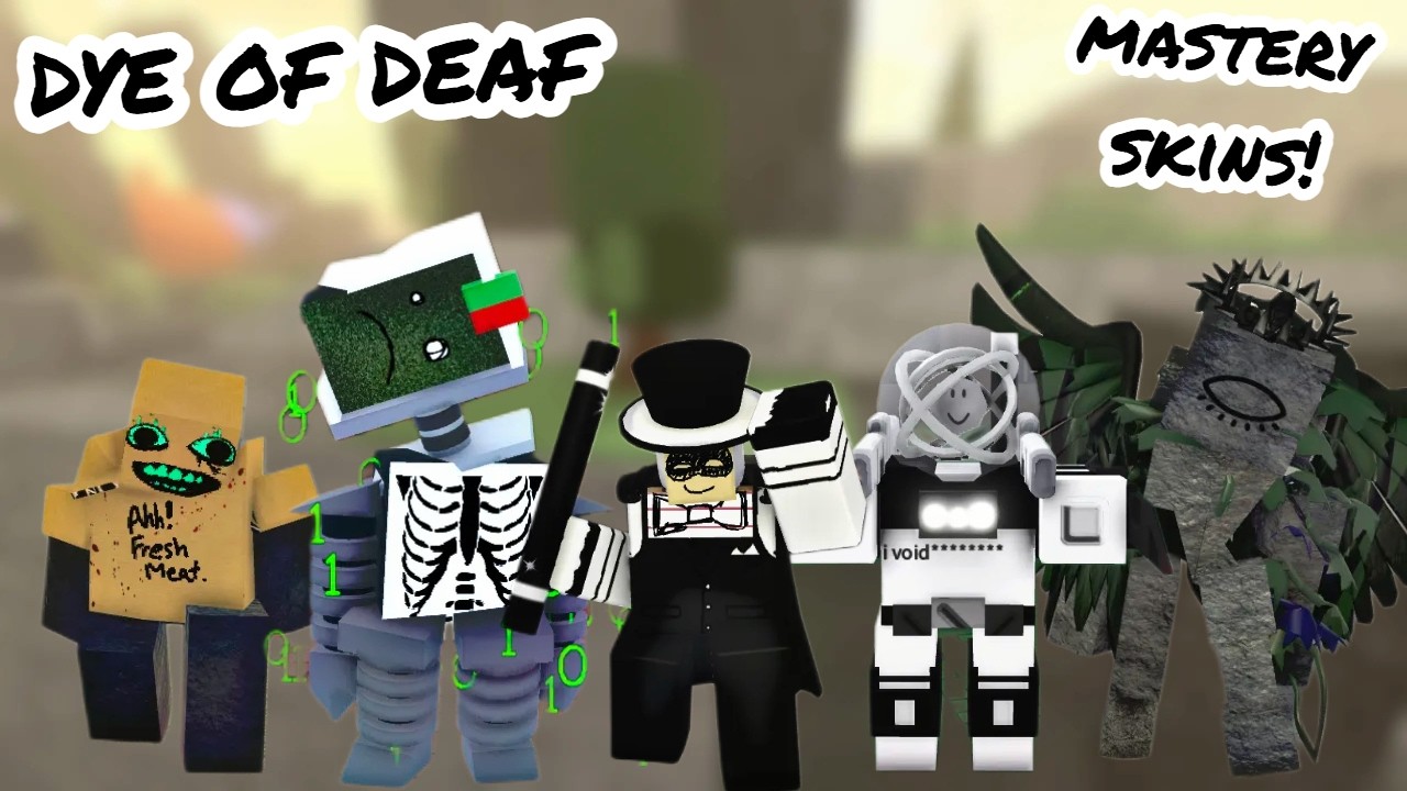 WINNING WITH EVERY MASTERY KILLER SKIN! | Roblox Dye of Deaf