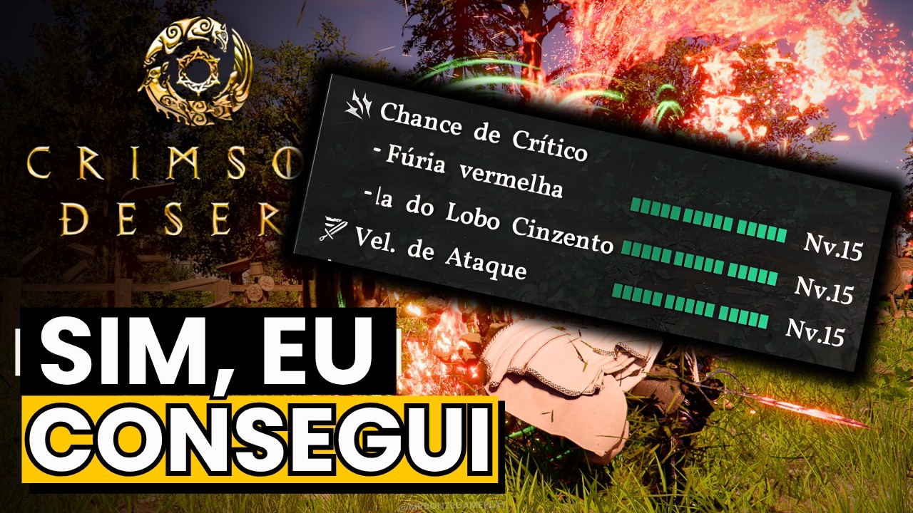 Crimson Desert: Minha Build Atualizada de Dano M&aacute;ximo | Cr&iacute;tico e Ataque R&aacute;pido