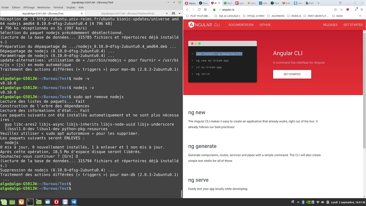 Preparation environnement pour AngularJScli
