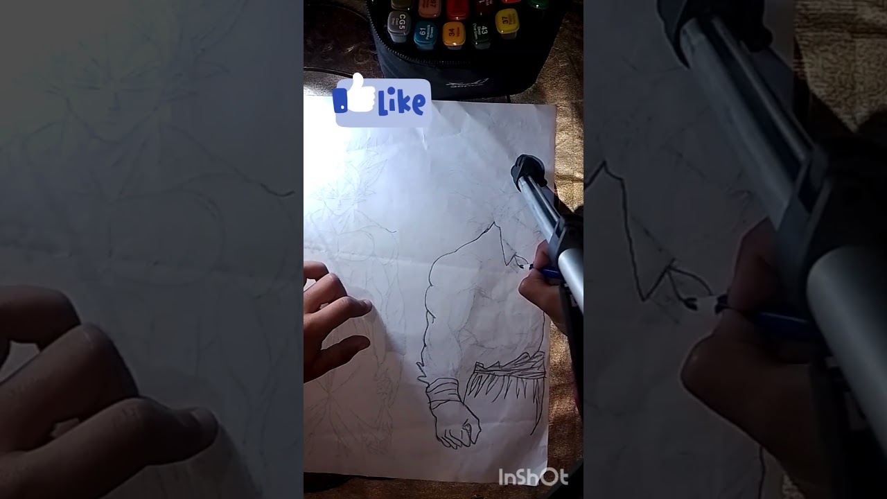 | Goku sketching # Goku video # Goku short # viral Goku sketch video |