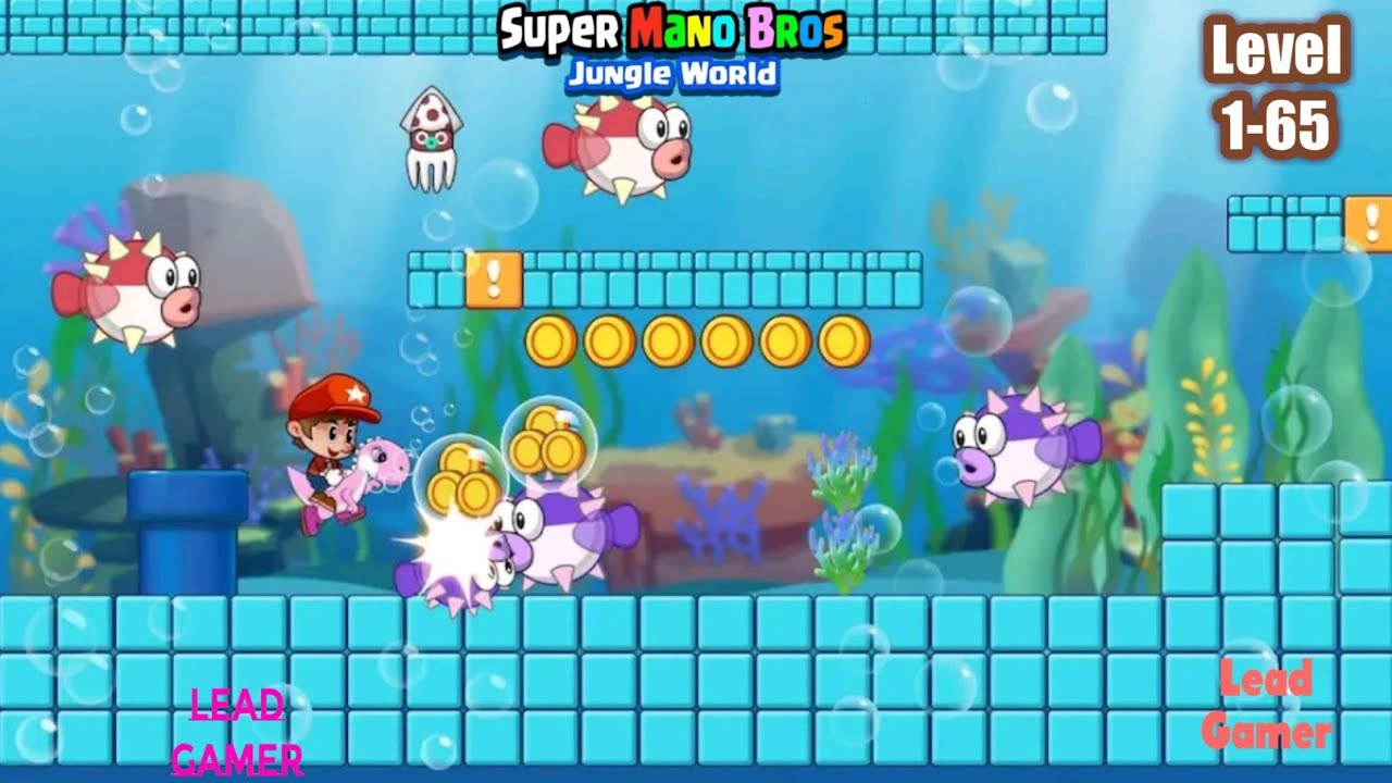 Super Mano Bros Jungle World Level 1-65  #gaming #gameplay #games