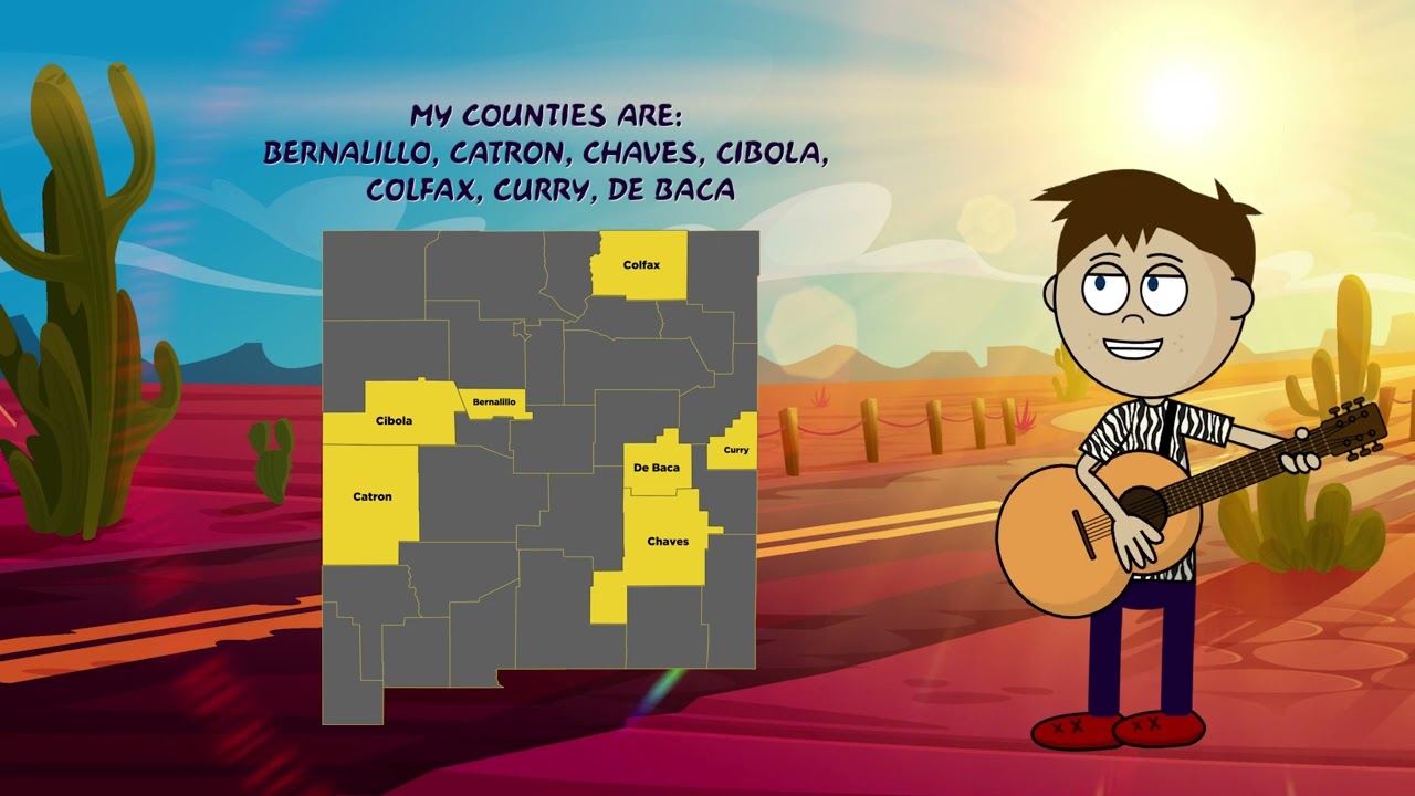 The State of NEW MEXICO | Counties of NEW MEXICO | Geography of NEW MEXICO | Kids Songs