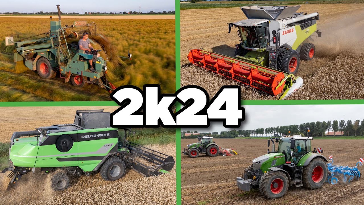 Summer 2024 in the Netherlands | Harvest of flax, wheat, soil cultivations