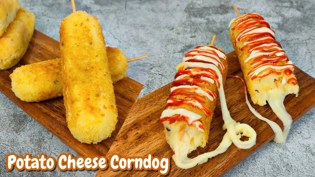 Potato Cheese Rolls | Potato Hot Dog Corndog | Corn dog Recipe | NO FLOUR! Craevings