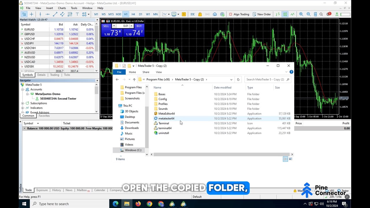 How to Connect and Manage Multiple MetaTrader 5 Accounts with PineConnector | Full Tutorial