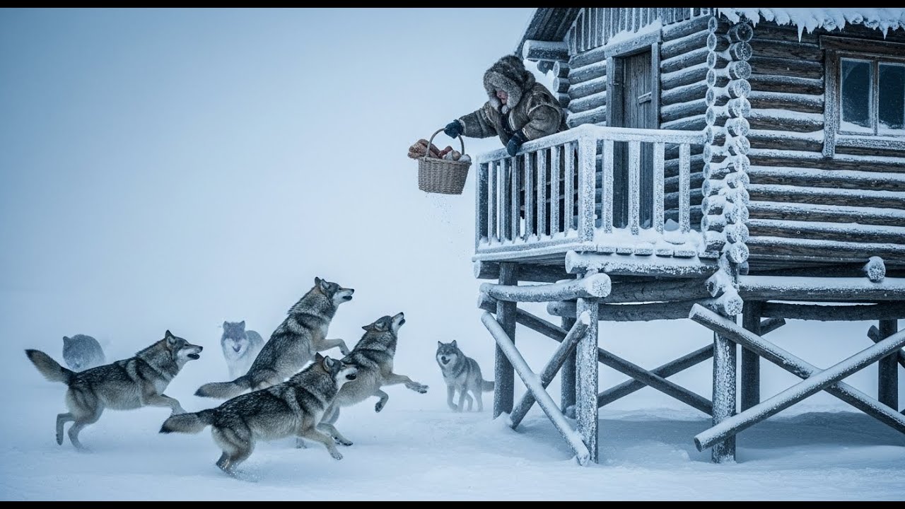 Life on a 5-Meter Stilt Cabin in a Blizzard | Widow vs Wolves in Yakutia