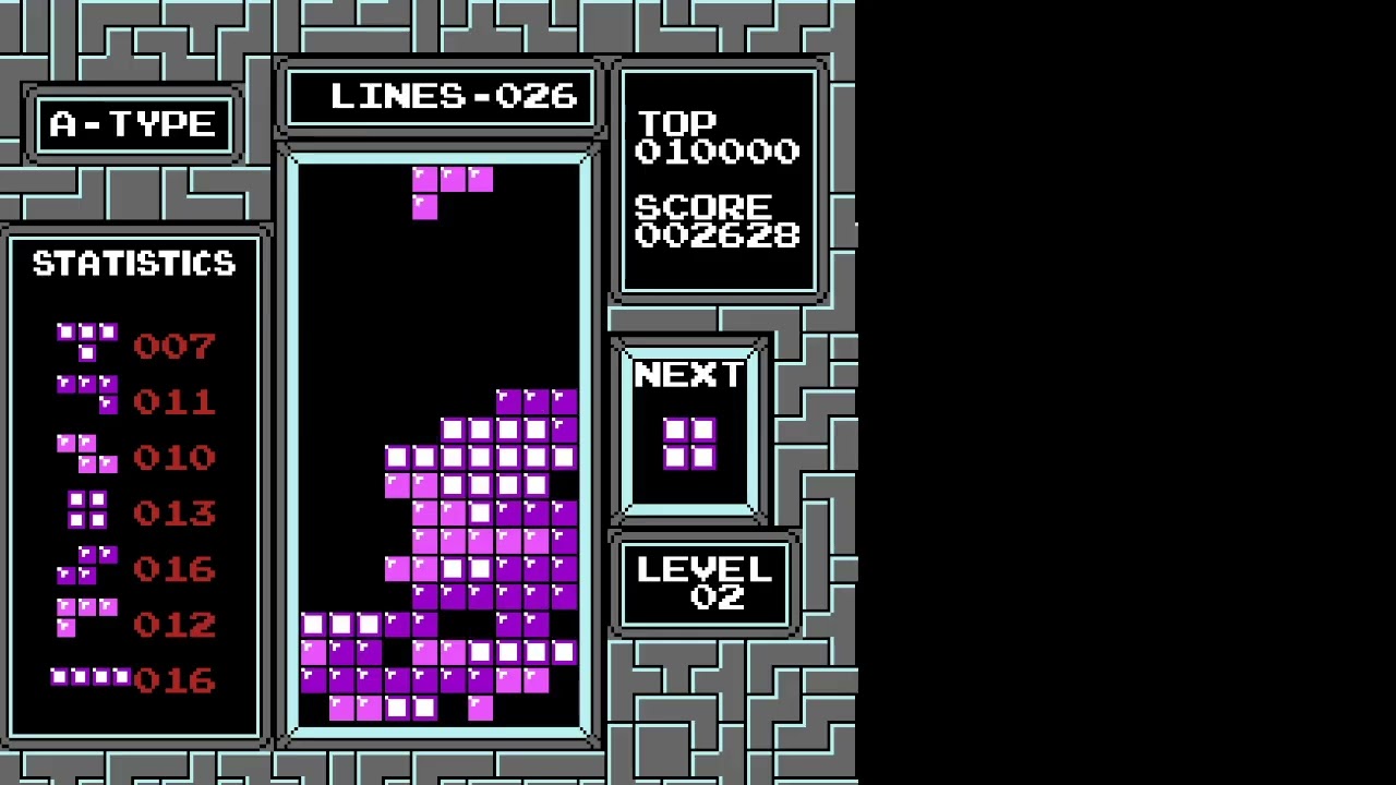 No rotation tetris, 51 lines