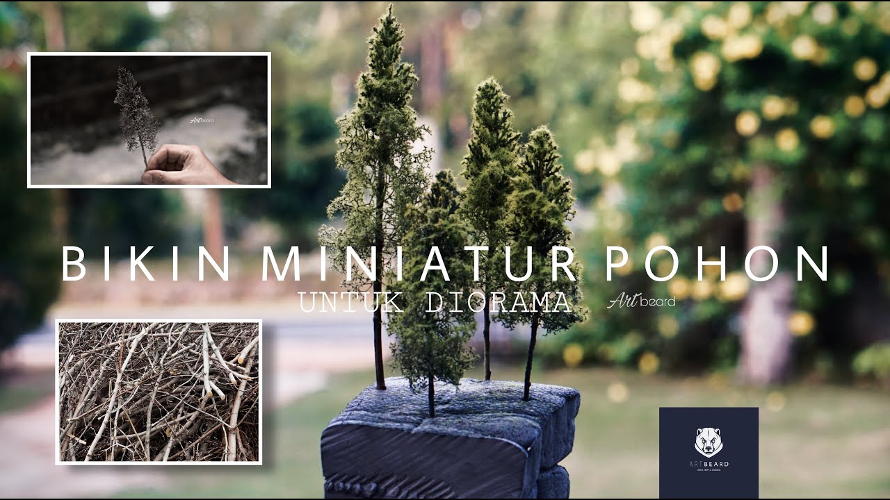 DIY Simple How to Make a spruce Tree Miniature Handmade DIORAMA