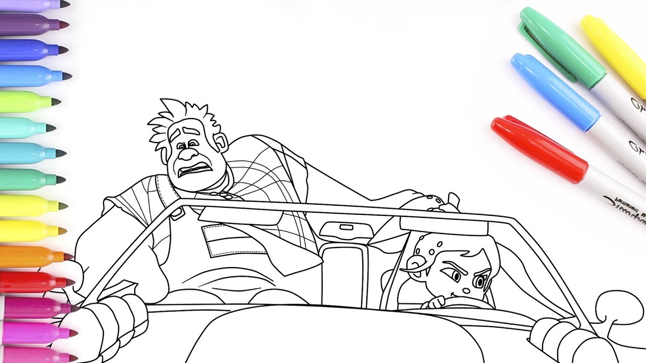 Ralph 2. Racing - Coloring Pages | Coloring Books for Kids | Rainbow TV