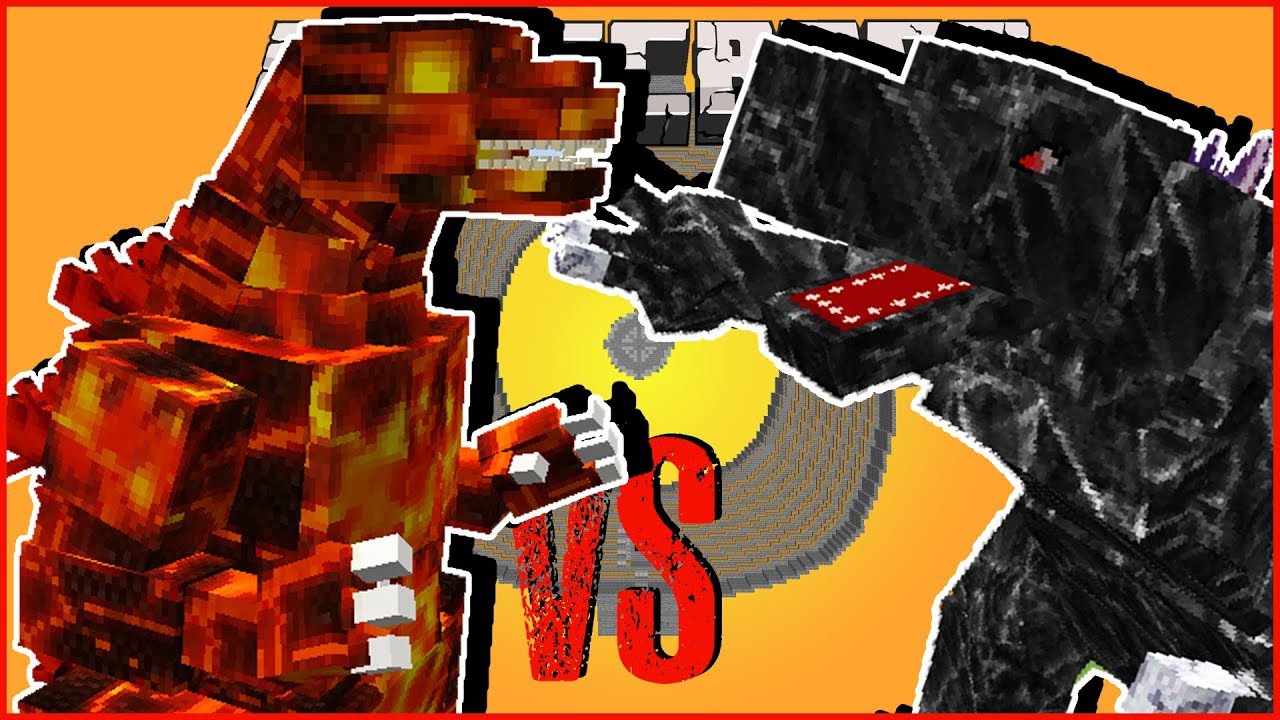 Minecraft - BURNING GODZILLA VS MOBZILLA & THE ARCANA RPG MOB BOSS'S