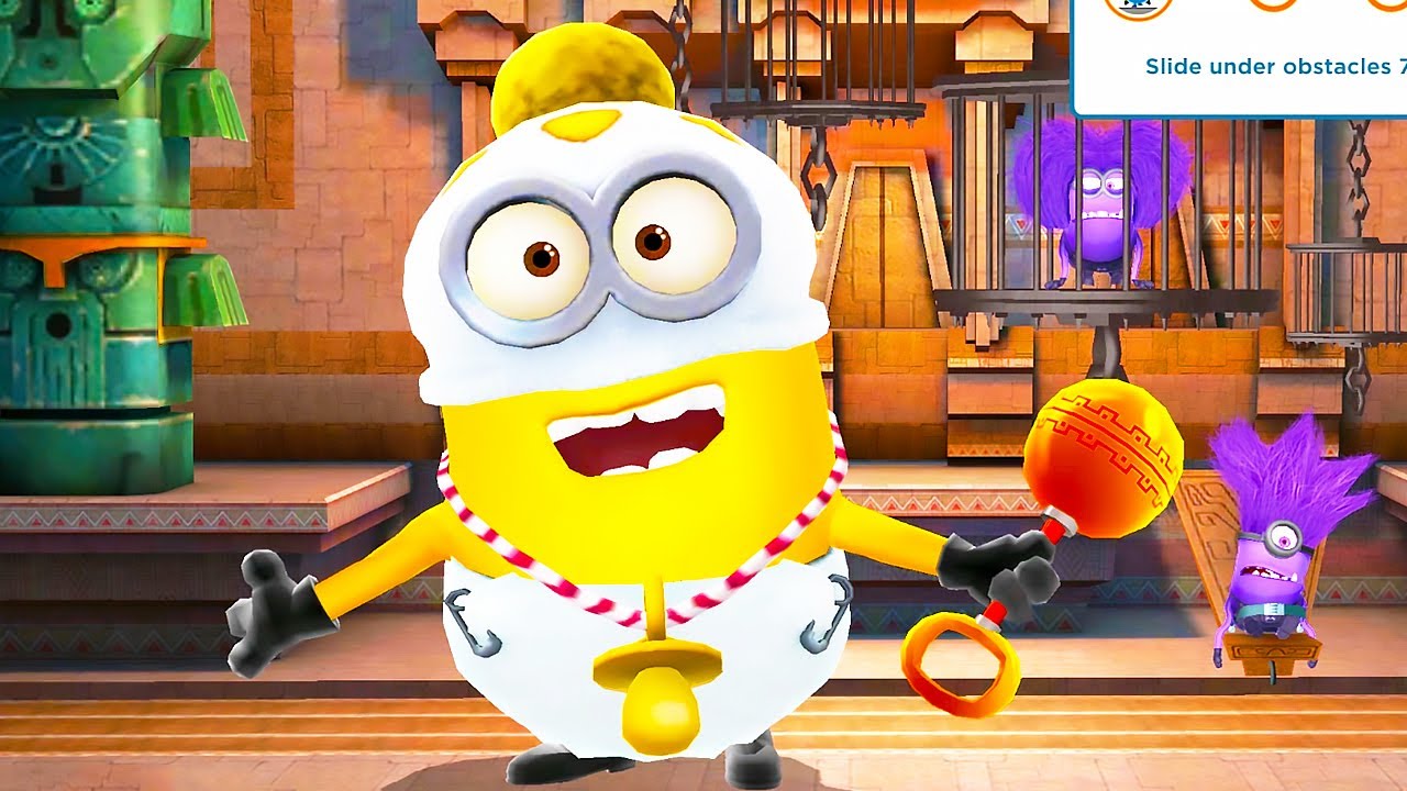 Baby Minion and Slide under Obstacles Mission - lvl 411 ! Minion rush run game