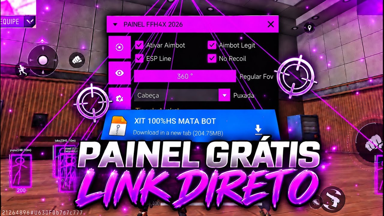 PAINEL🚀🔥XIT REGEDIT MOBILE GR&Aacute;TIS PARA FF 2026 + FFH4X PARA ANDROID E IPHONE XIT PARA MOBILE FF