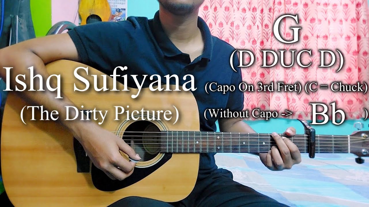 Ishq Sufiyana | The Dirty Picture | Easy Guitar Chords Lesson+Cover, Strumming Pattern, Progressions