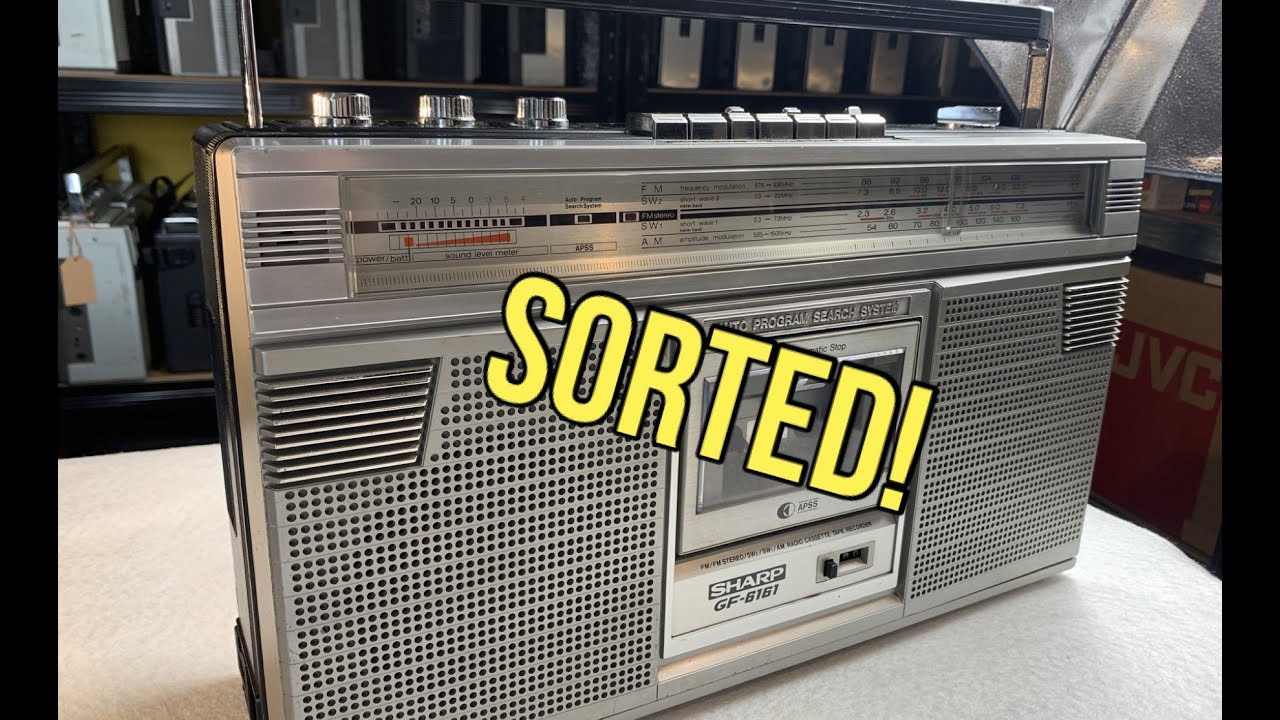 Sharp GF6161 Radio Cassette Repair That Fought Back! Boombox Restoration. Belts, Rubbers and More!