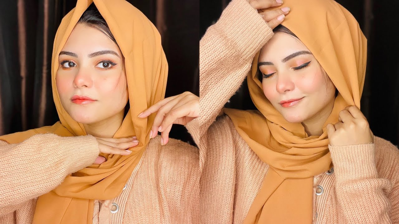 Simple and cute peachy makeup look 🍑