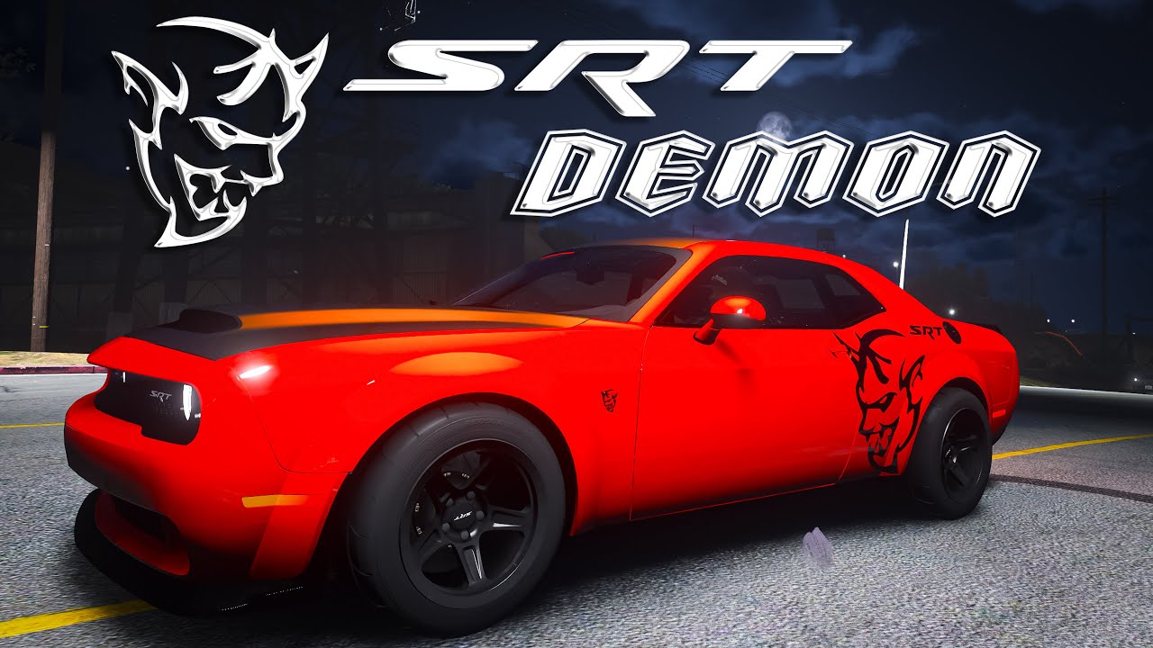 GTA 5 Dodge Challenger SRT Demon [Add-on] + Realistic Engine Sound Mod Showcase on RTX&trade; 3090