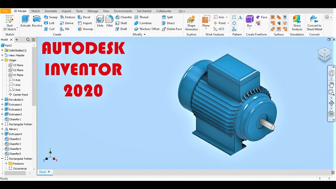 TUTORIAL MEMBUAT MOTOR AC MENGGUNAKAN AUTODESK INVENTOR