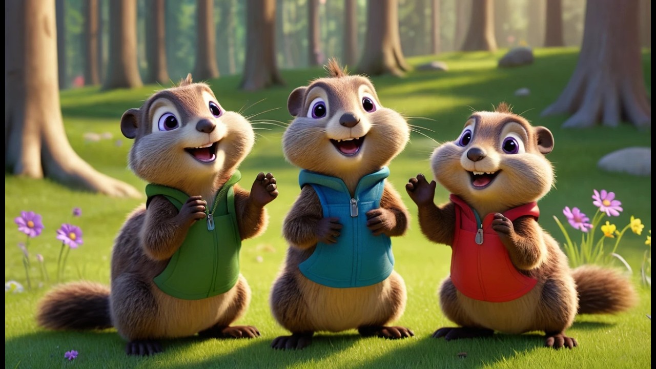 Vijf Kleine Marmotten Chuck Chuck Chuck | Grappige Dierenliedjes & Kinderliedjes