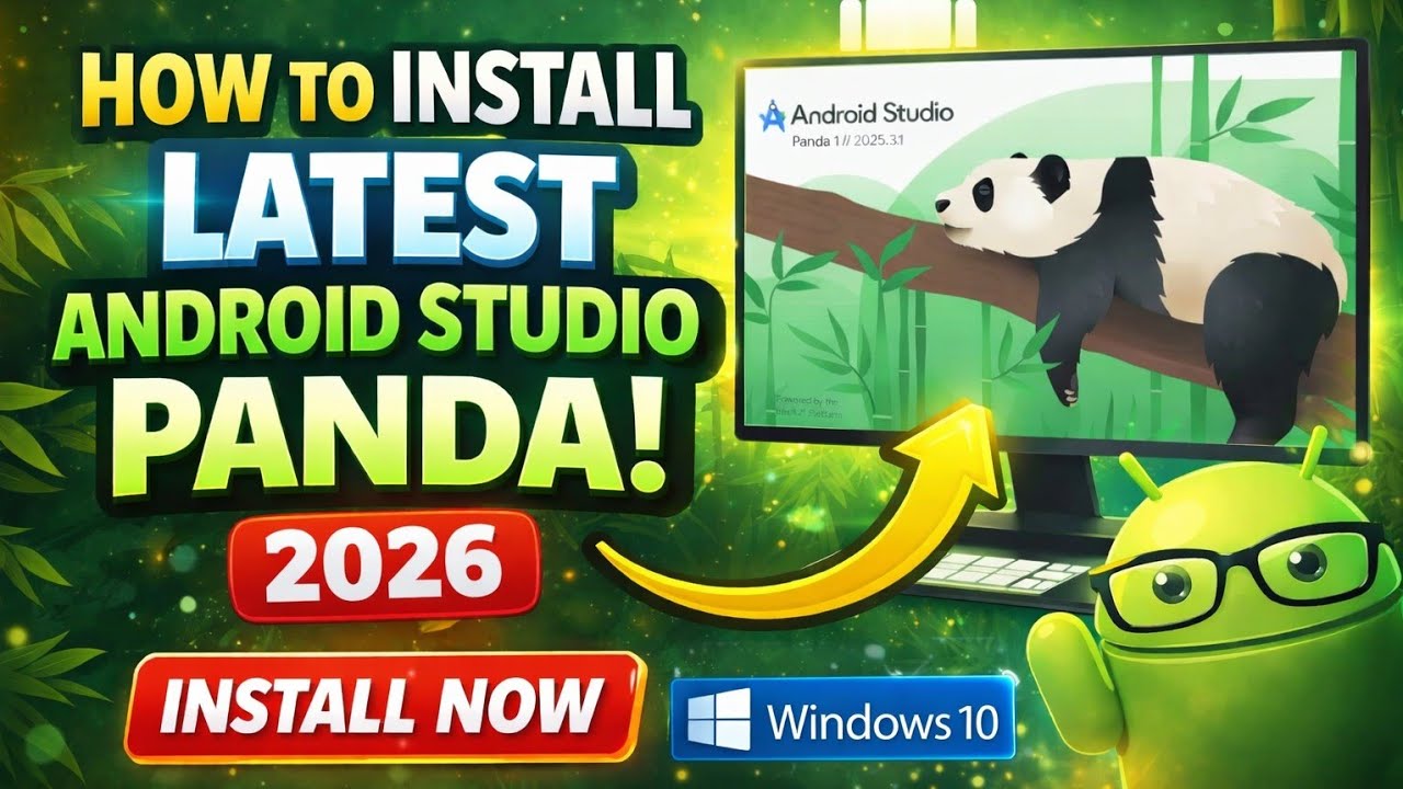Android Studio Panda 2026 Installation Guide on Windows 10🔥 (Latest Setup Tutorial) in Hindi