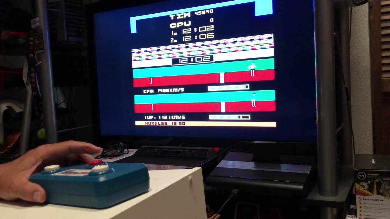 Track & Field (1984) with Controller on the Atari 2600 by Konami