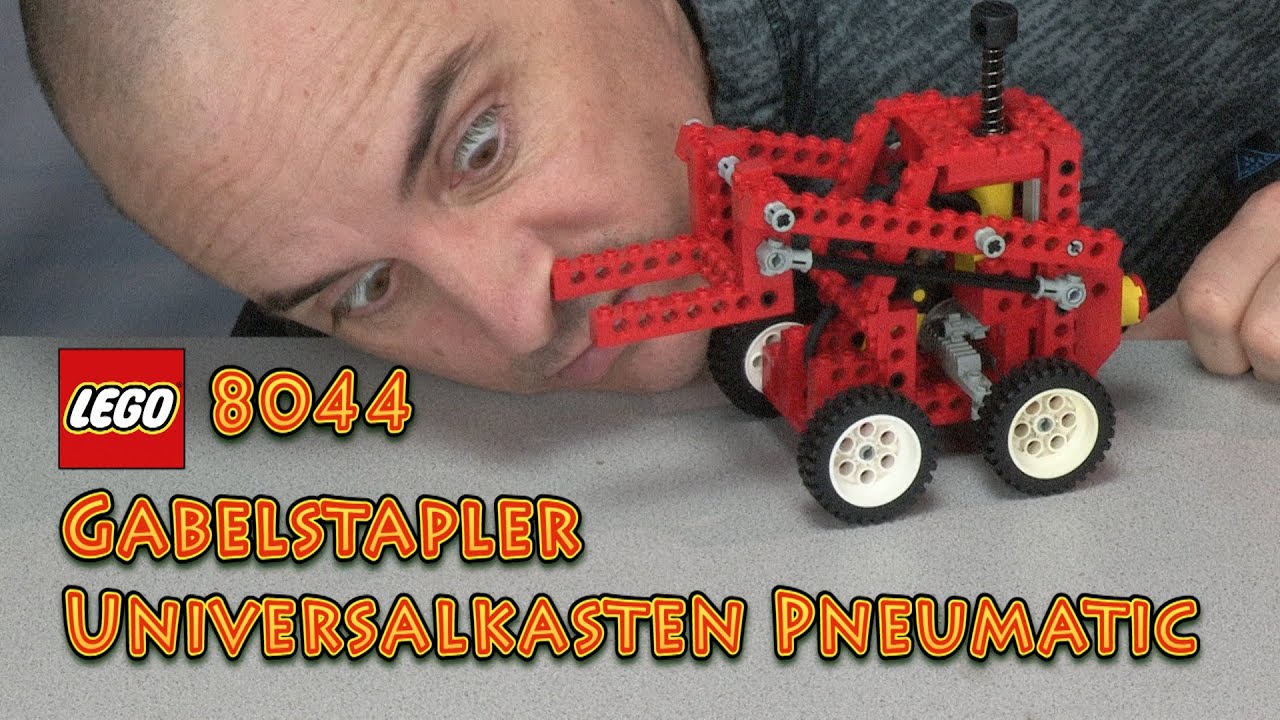 LEGO&reg; 8044-1 Review: Universalkasten Pneumatic (gewaschener Gabelstapler) vom Jahr 1989 - LY-00307