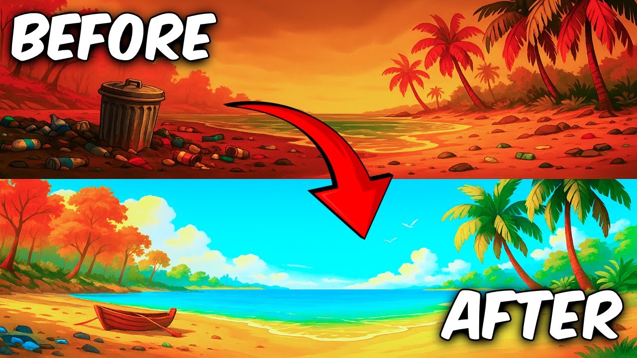 From TRASH Island To Tropical Oasis!