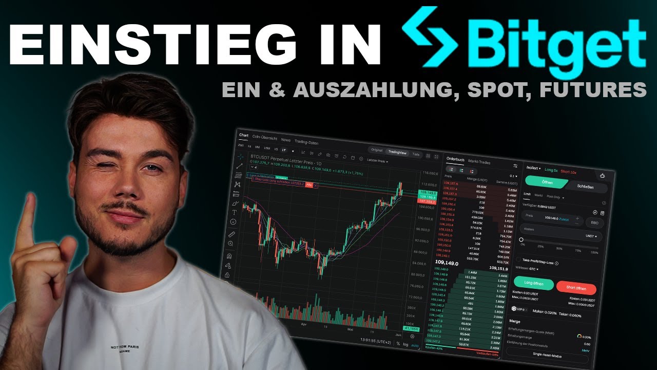Bitget Komplettanleitung f&uuml;r Einsteiger! Ein - und Auszahlen, Spot & Futures handeln