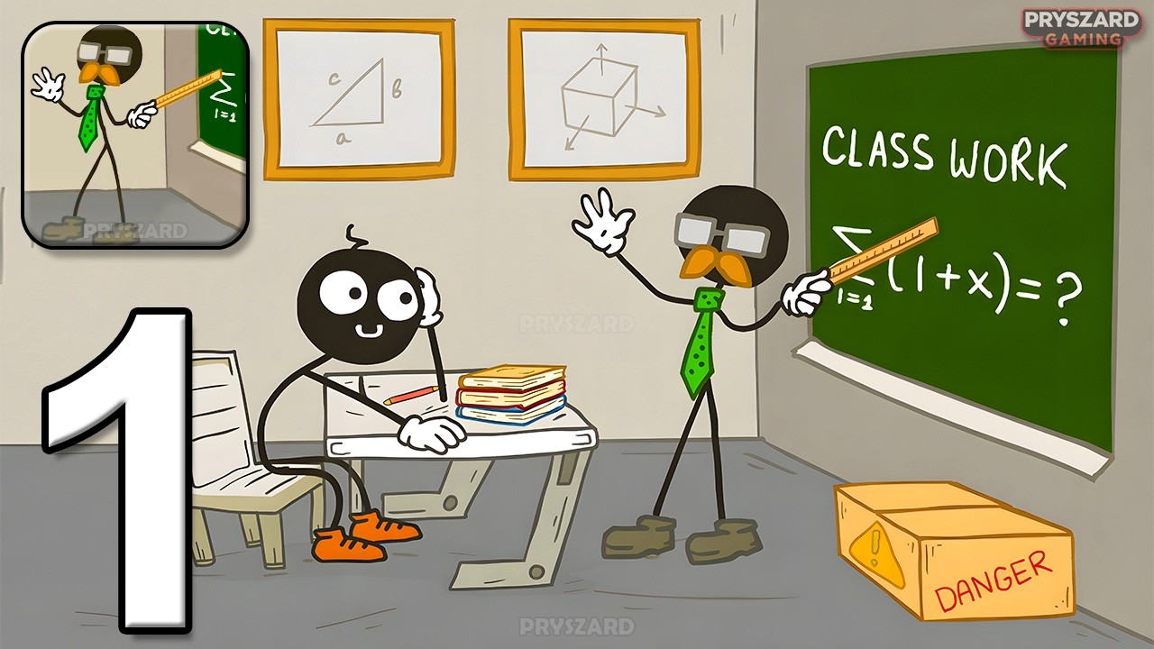 Stickman Escape School Super - Gameplay Walkthrough Part 1 - Stickman School Escape (iOS, Android)