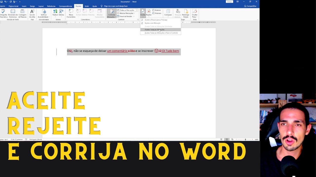 Como aceitar e rejeitar alterações no Word? Ferramenta de controle de alterações