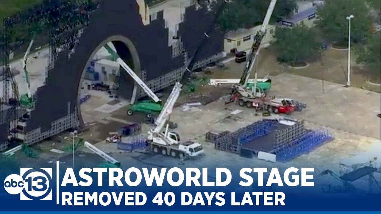 Crews remove Astroworld stage 40 days after festival tragedy