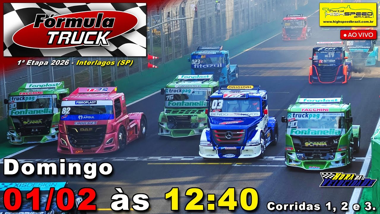 🔴 FÓRMULA TRUCK | Corridas | 1ª Etapa de 2026 | Interlagos (SP) | Ao Vivo