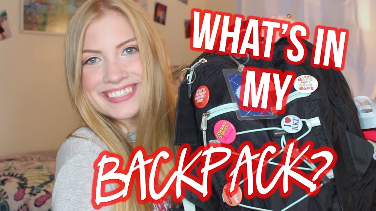 WHAT'S IN MY BACKPACK 2017? College Edition (North Face Borealis) • Lottie Smalley