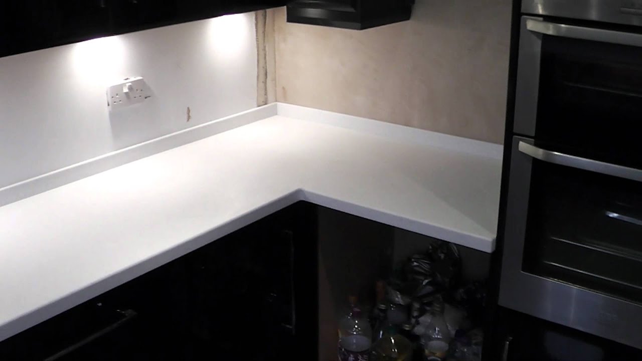 Hanex worktops 'Silverstone'. by Prestige Work Surfaces, Alternative to Corian Everest