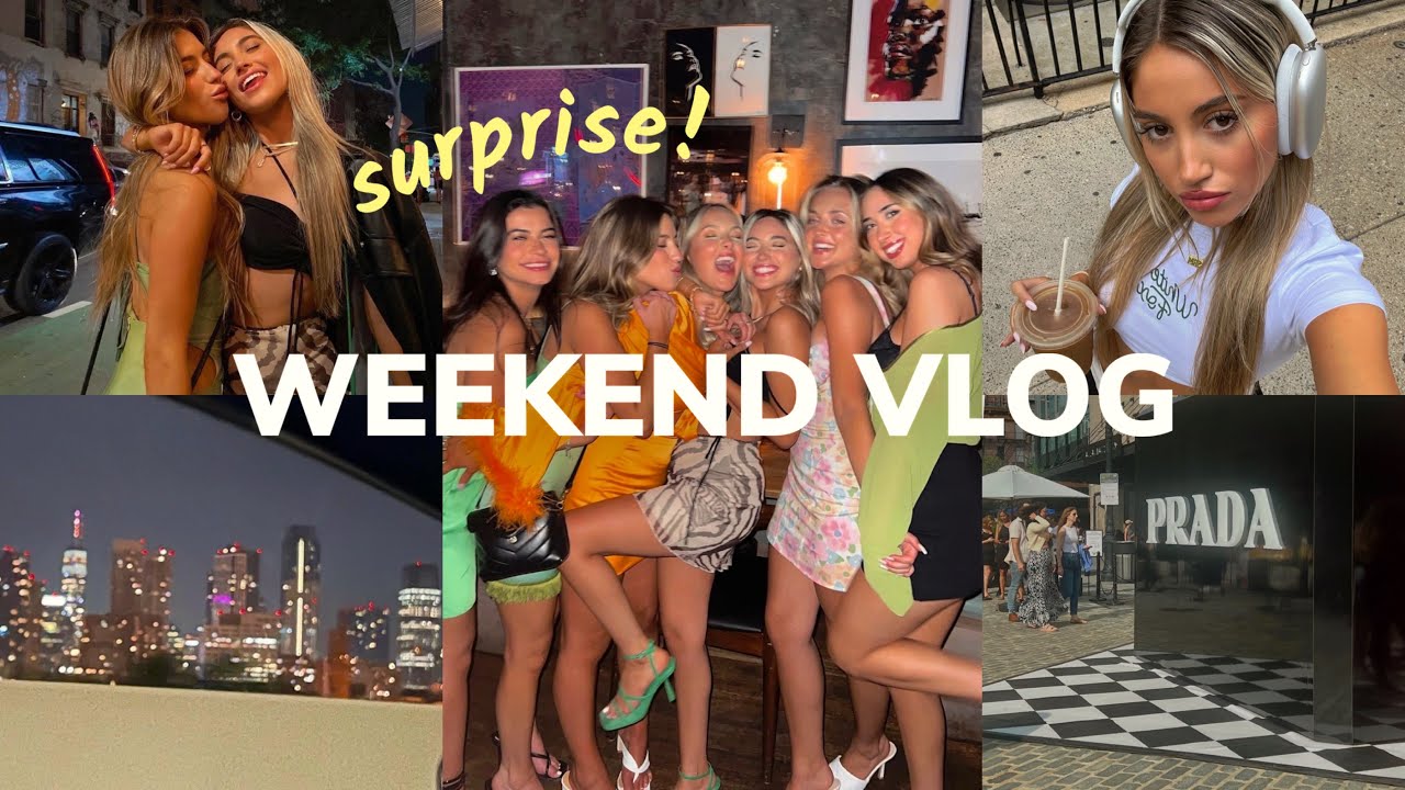 WEEKEND VLOG: surprising Brooke Mooney for her BIRTHDAY & day in NYC!!