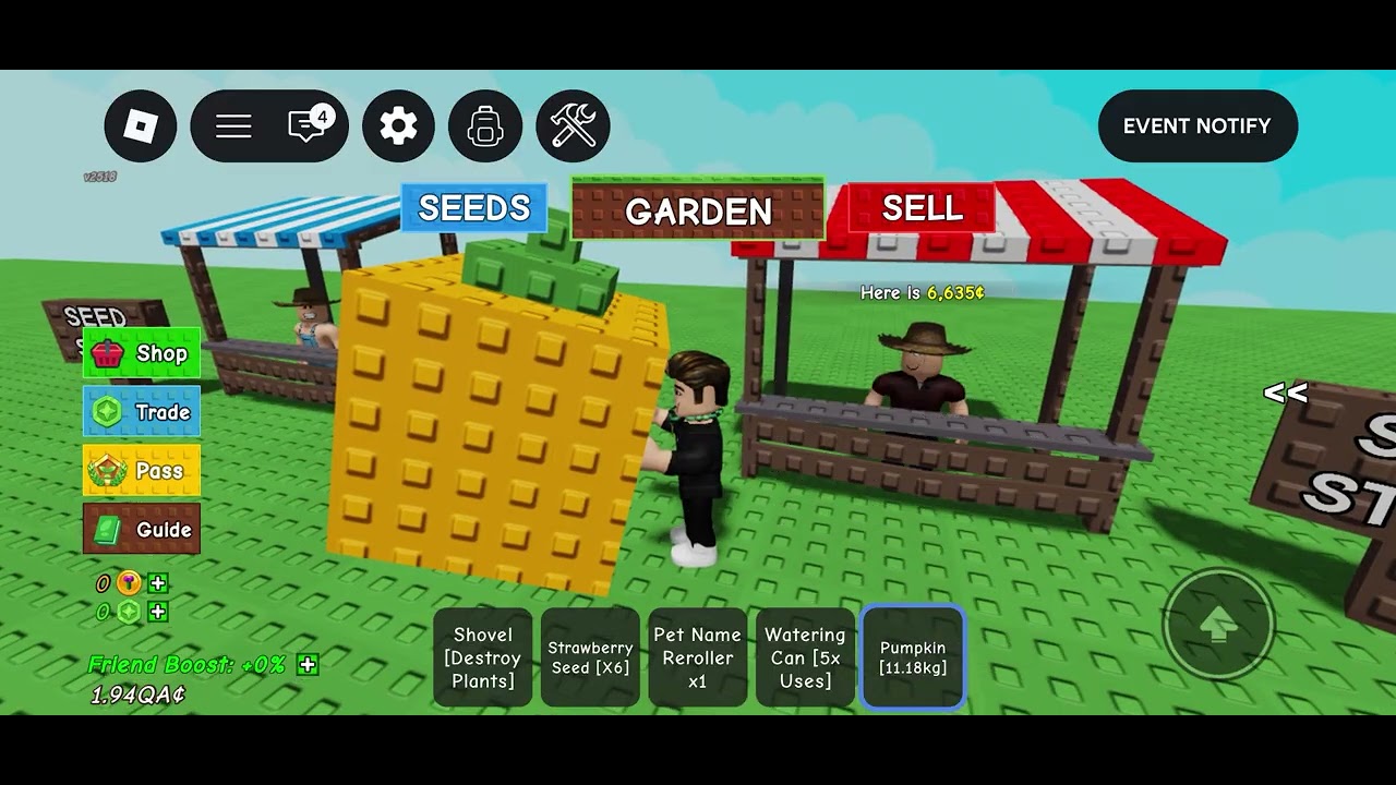 Grow a garden gameplay, video 1 ￼