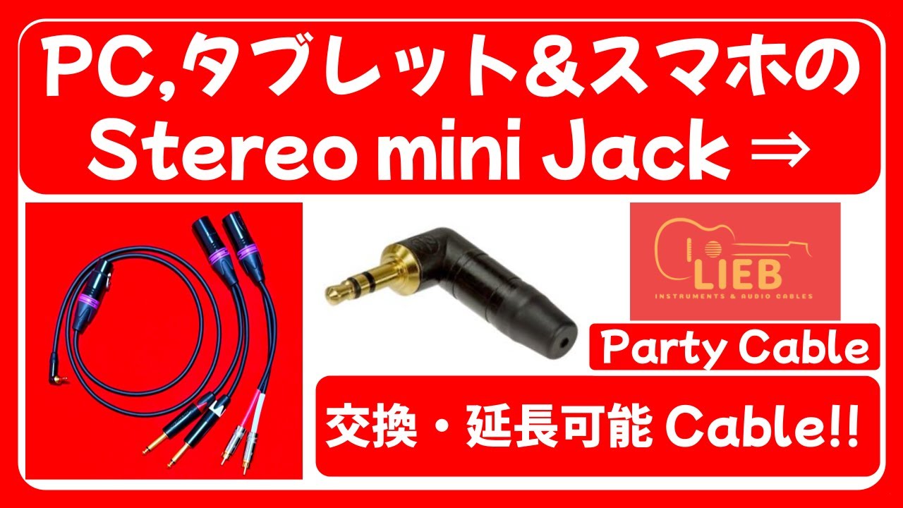 vol.80 PC , タブレット , スマートフォン の ステレオ ミニ ジャック ⇒ DJ ミキサー , PA ミキサー , オーディオ機器 の Phone , RCA Pin & XLR