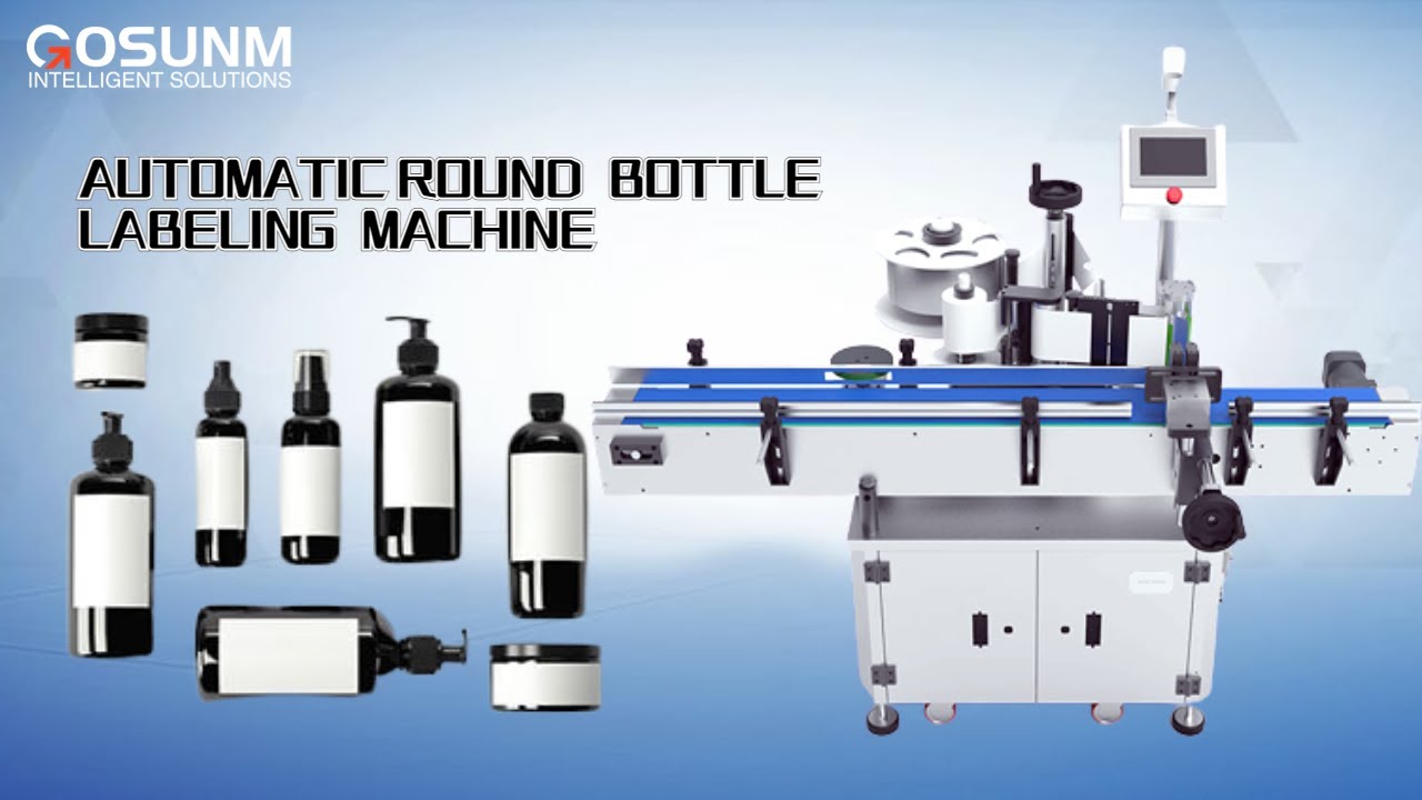 Bottle labeling machine,Automatic round bottle label applicator,(2022)