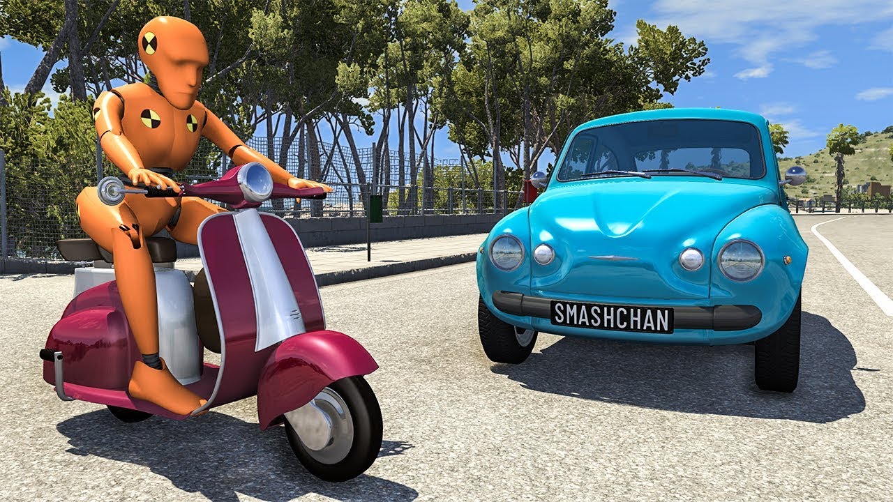Motorbike Crashes #10 - BeamNG DRIVE | SmashChan
