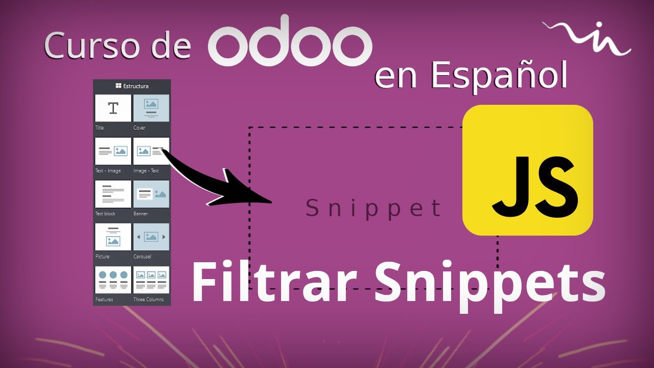 Cursos Odoo - Filtrar contenido de Snippet