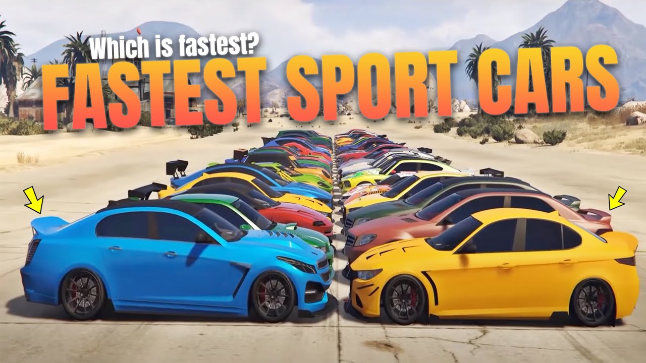 GTA 5 ONLINE - WHICH IS FASTEST SPORT CARS | RANKED FROM SLOWEST TO FASTEST!