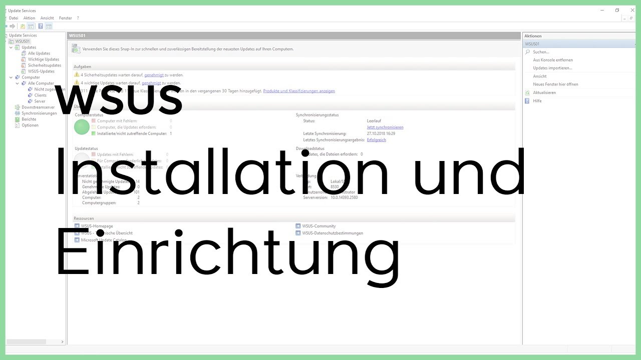 Microsoft WSUS Server installieren und einrichten