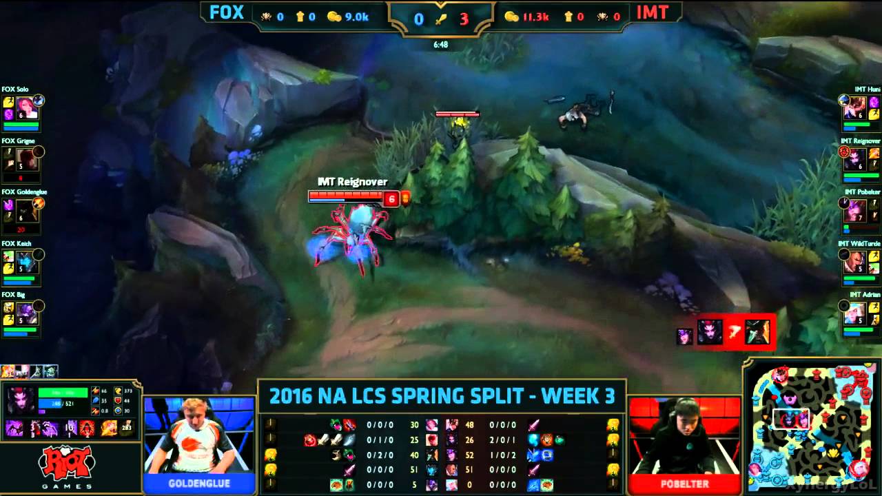 Pobelter and Reignover outplays Grigne and GoldenGlue - League of Legends
