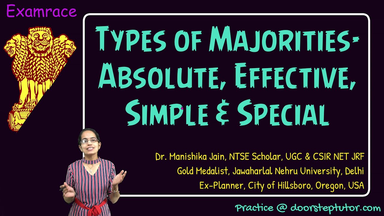 Types of Majority: Absolute, Effective, Simple & Special Majority | Political Science