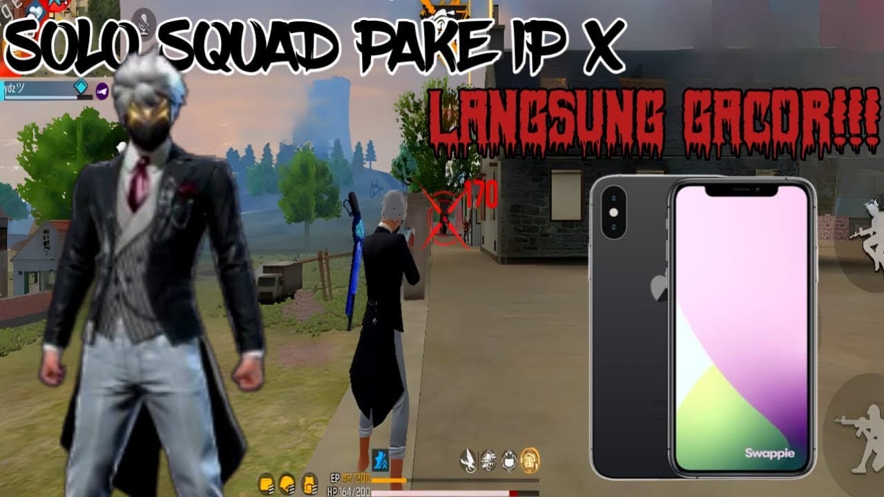 SOLO VS SQUAD 11 KIL!!!PAKE  DEVICE IPHONE X MUSUH LANGSUNG KETAR KETIR KETEMU GUA!!!!
