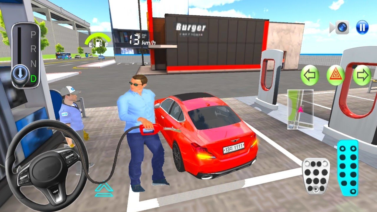 3D Car Driving Simulator - 3d Ferrari car gas Station - New  Android Gameplay